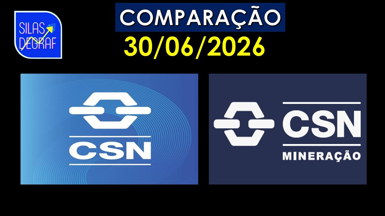 CSNA3 - CSN S/A. CMIN3 - CSN MINERAÇÃO. COMPARAÇÃO DE EMPRESAS . PROF. SILAS DEGRAF