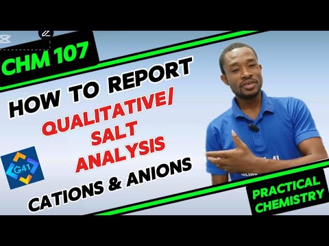 GMAETS —41 is live! SALT ANALYSIS || CATIONS || PRACTICAL CHEMISTRY || CHM 107 UNIZIK EXAM #GMAETS41