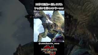 10秒で面白い 飛んできたシャガルを貫くハンター【モンハンサンブレイク】