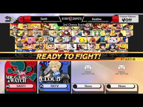 Hidden Bosses 4.0 Second Chance Bracket: Restive (Cloud) vs Santi (Game'n'Watch)