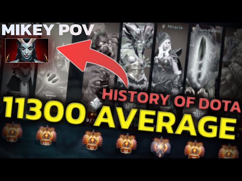✅ 11300 Highest Average MMR History of DOTA 2 - Kasra Mikey Player Perspective - [ 10 Verified ]
