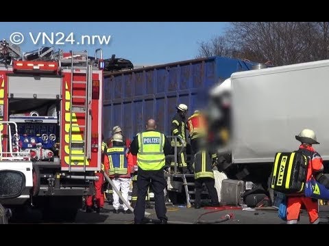 20.03.2018 - VN24 - Lkw-Fahrer stirbt bei Verkehrsunfall auf der A1 bei Unna