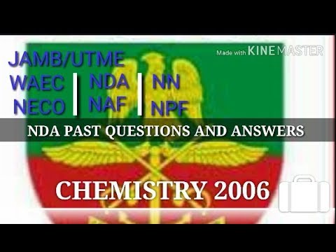 CHEMISTRY FOR NDA, JAMB/UTME, NAF, WAEC, NN, NECO, UPSC, NPF