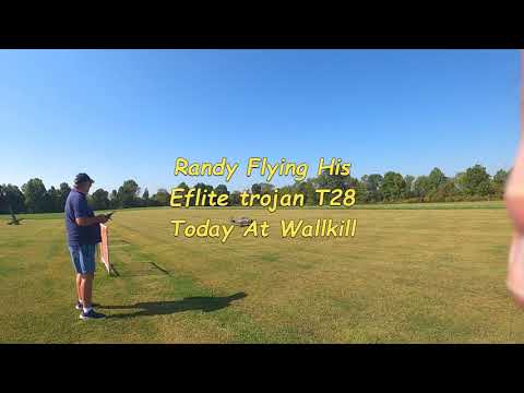 Randy Flying his Eflite T28 Trojan today at wallkill