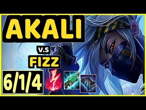 POWEROFEVIL (AKALI) vs FIZZ - 6/1/4 KDA MID CHALLENGER GAMEPLAY - NA