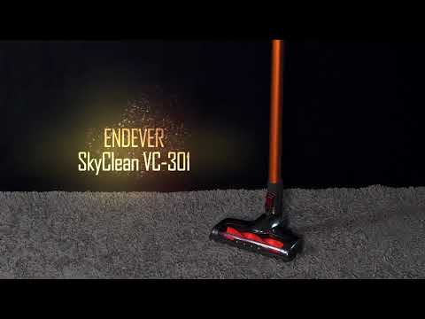 Миниатюра изображения товара Вертикальный пылесос Endever SkyClean VC-301 (темно-серый/оранжевый)