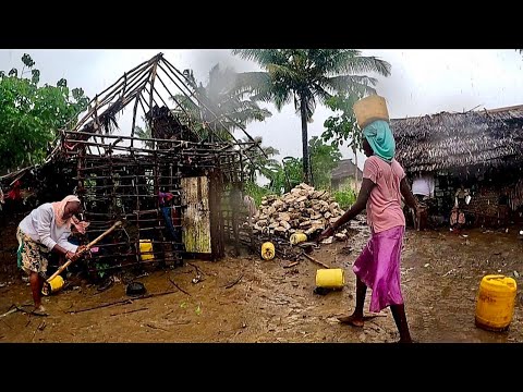 Beautiful Rainy🌧️ Morning in African Village#cooking Simple Recipes With Sister-wives For Breakfast
