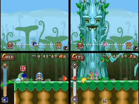 Sonic Rush Adventure Nintendo DS 2 player VS races 60fps