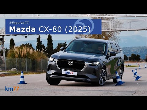 Mazda CX-80 2025 – Moose test and slalom | km77.com