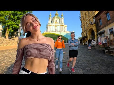 Excursão a pé por Kiev, Ucrânia 🇺🇦 Viagem em 4K HDR em Kiev - Parte 2