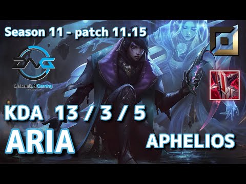 【韓国サーバー/GM】DFM Aria アフェリオス(Aphelios) VS カーサス(Karthus) BOT - Patch11.15 KR Ranked【LoL】