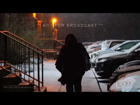 02-01-2022 Macomb, IL - Major Winter Storm Starts; Snow Plows; Snow Packed Roads, Very Heavy Snow