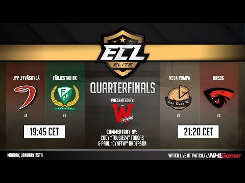 Jyp Jyväskylä vs Färjestad BK & Vesa Pompa vs hREDS - ECL 11 (Elite) Quarterfinals | NHL 21 EASHL 6s
