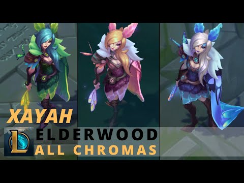 Elderwood Xayah All Chromas - League Of Legends