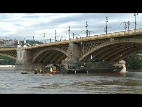 Military ships on Danube river one day after boat disaster | AFP