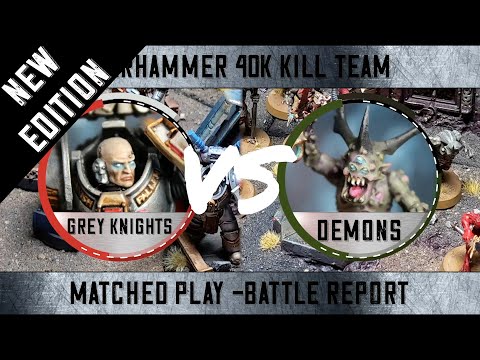 Grey Knights VS Chaos Daemons / Warhammer 40k Kill Team Battle Report (NEW EDITION)