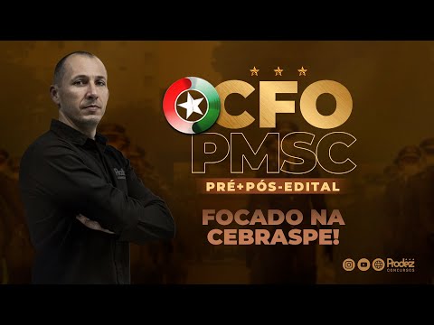 Lançamento | Novo curso CFO PMSC com Professor Rafael Cardoso + Ten. Coronel Sartor