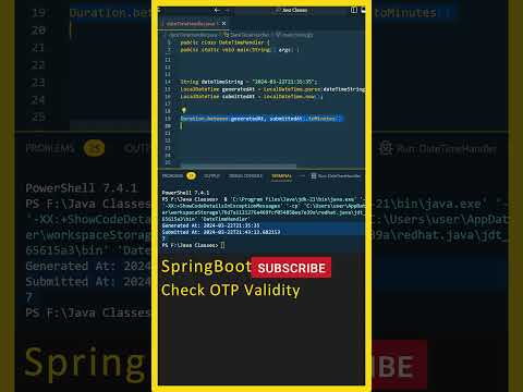 Java Spring Bootcheck Otp Expiry Springboot Tutorialjava Tutorial In Telugujava Tutorial Shorts