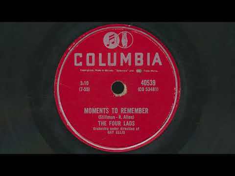 THE FOUR LADS Moments To Remember (1955) - 78 RPM Record
