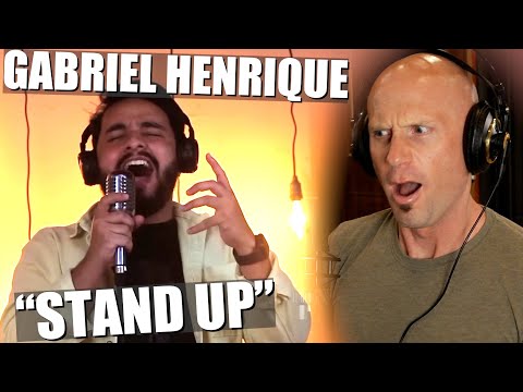 First time hearing Gabriel Henrique, "Stand Up" (Cover) Vocal ANALYSIS