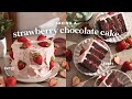 Strawberry Chocolate Cake Bake A Cute Summer Cake With Me