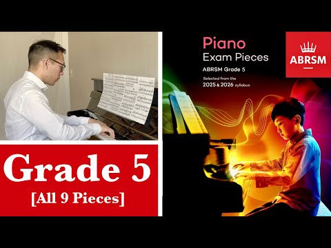 ABRSM Grade 5 Piano 2025 & 2026  [all 9 Pieces│with Sheet Music│ in 4k]