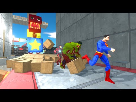 Giant Lava Pool Challenge – Who Can Escape The Giant Boxy Boo - Animal Revolt Battle Simulator