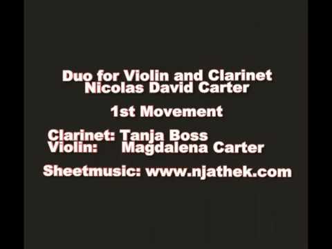 Duo for Violin and Clarinet, Nicolas David Carter, 1st Movement.mp4