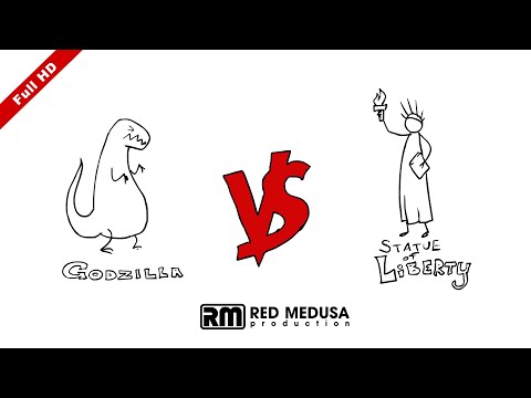 Animated Versus - Godzilla VS Statue of Liberty FullHD