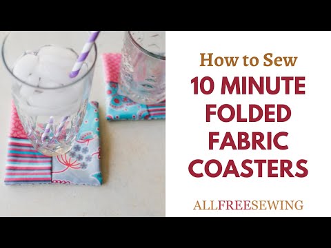 How to Sew 10 Minute Folded Fabric Coasters