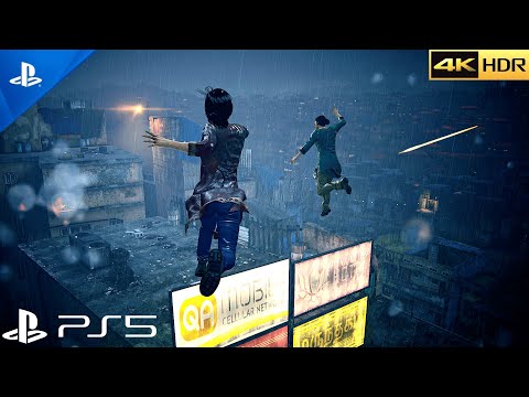 Uncharted: The Lost Legacy (PS5) 4K HDR - Chase in the Indian Slums (60FPS)