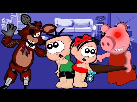 Monica and Cebolinha in Piggy Roblox and Five Nights at Freddy's - Cartoon