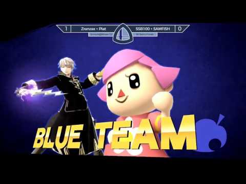 Sm4sh@Mines 52 Zranzax + Plat Vs. HLG|SSB100 + HLG|SAMFISH - Doubles Winners Semifinals