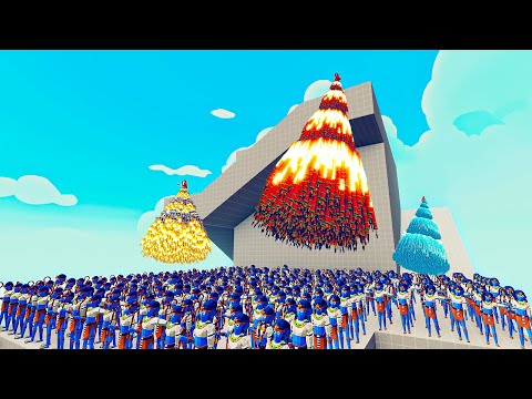 200x PHARAOH vs 4x EVERY GOD - Totally Accurate Battle Simulator TABS