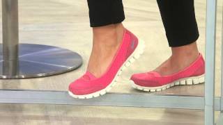 Skechers Suede & Mesh Skimmers w/ Memory Foam - Joy Ride with Jennifer Coffey