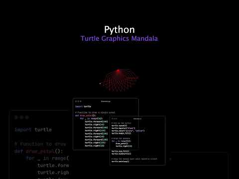 How To Create Mandala Art Using Python Turtle Python Turtle Graphics Tutorial Turtle Design