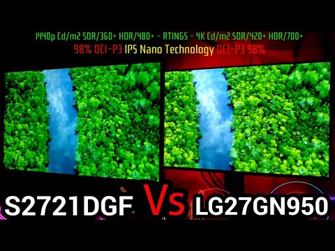Dell S2721DGF VS LG 27GN950 VIDEO TEST IPS Nano Technology Video Review