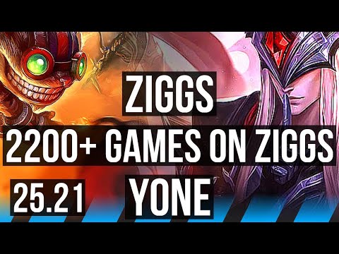 ZIGGS vs YONE (MID) | 4/1/10, 2200+ games | EUW Master | 25.21