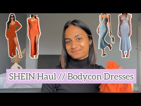 SHEIN haul!! Bodycon maxi dresses!! ♥️