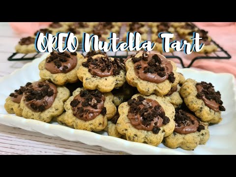 Melt in the mouth Oreo Nutella Tarts | Nutella Cookies | Oreo Cookies | Raya Cookies | Rahiza Dorah