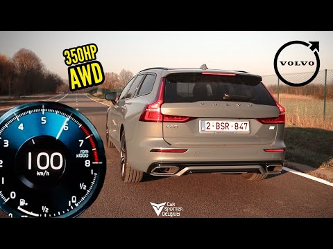 Volvo V60 T6 Recharge (350HP) | 0-100 Acceleration TEST & Sound Check