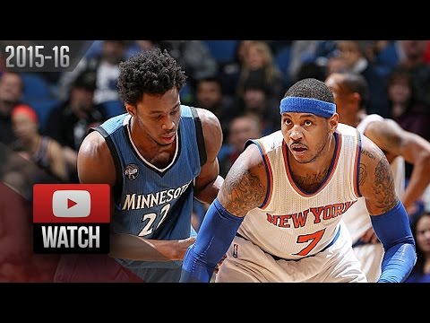 Carmelo Anthony vs Andrew Wiggins SICK DUEL Highlights (2016.02.20) Wolves vs Knicks - 54 Pts Total!