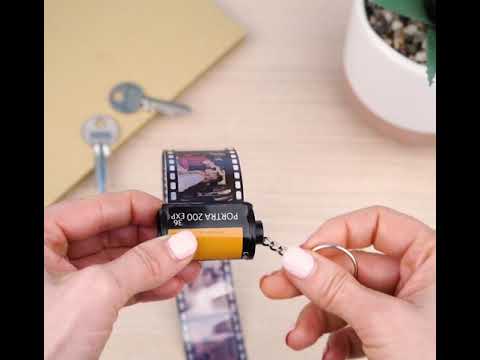 Custom film roll keychain