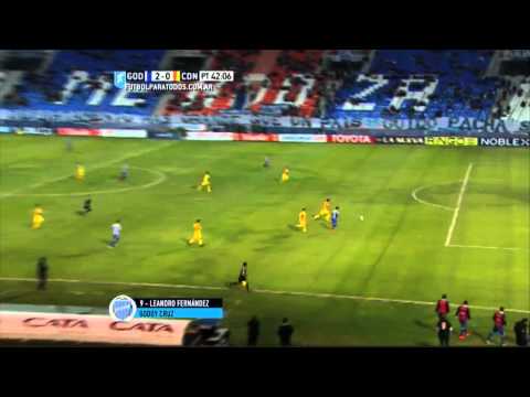 Gol de Fernández. Godoy Cruz 2 - Crucero 0. Fecha 16. Primera División 2015. FPT.