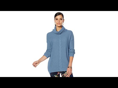 Nina Leonard Braided Stitch Sweater