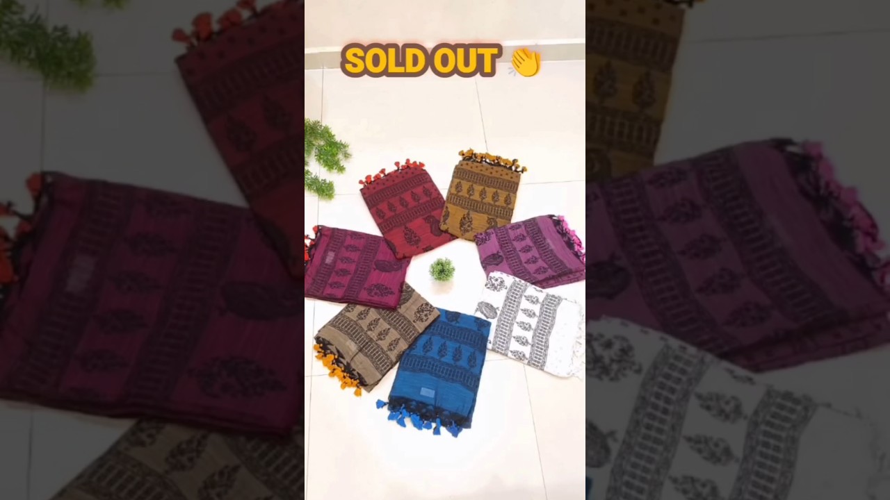 Beautiful Khadi Cotton Sarees – SOLD OUT#Thank You for the Love#sattva vastra selections#shorts