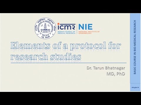 22 Elements of a protocol for research studies