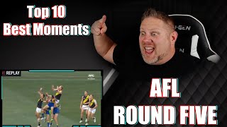 AMERICAN REACTS to AFL Top 10 BEST Moments of ROUND FIVE