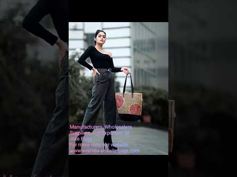 Jute Printed Beach Bags