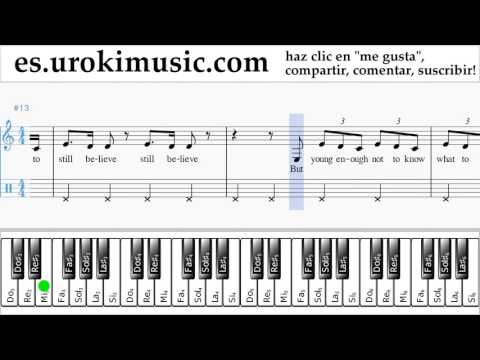 Tutorial de Piano (mano derecha) Fall Out Boy - Champion Clases Notas Parte#2 um-i927